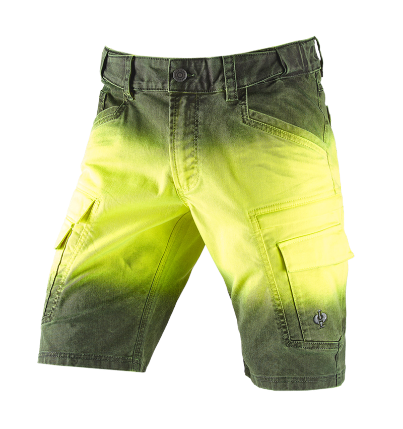 Arbetsbyxor: e.s. shorts color sprayer + varselgul/svart 2