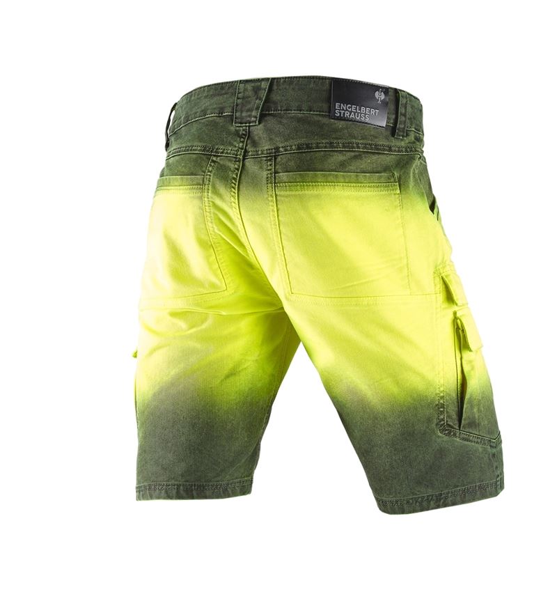 Arbetsbyxor: e.s. shorts color sprayer + varselgul/svart 3
