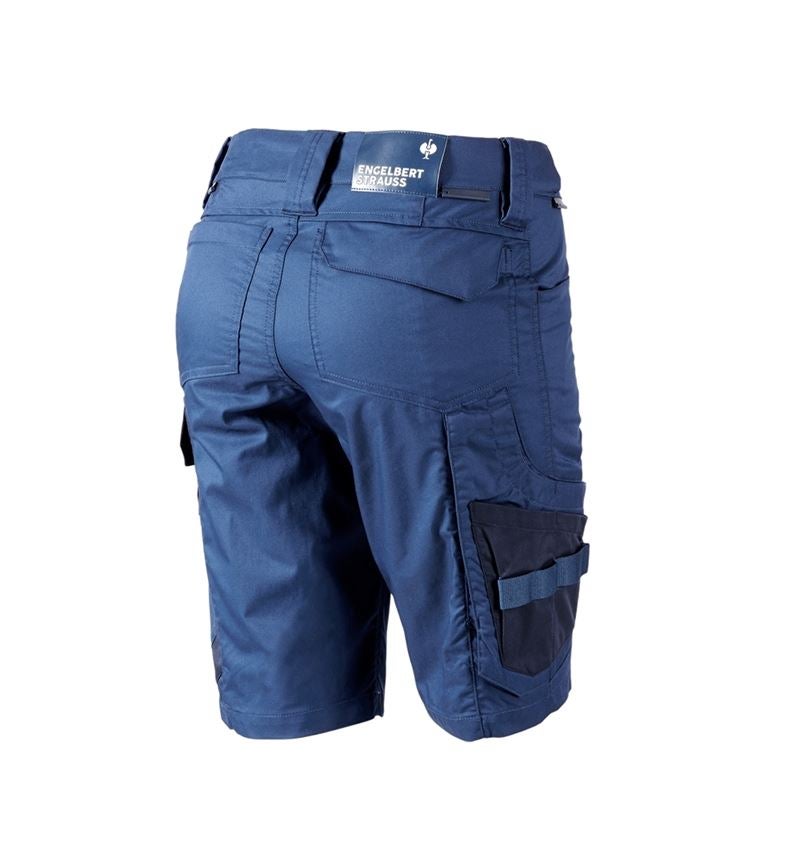 Work Trousers: Shorts e.s.concrete light, ladies' + alkaliblue/deepblue 3