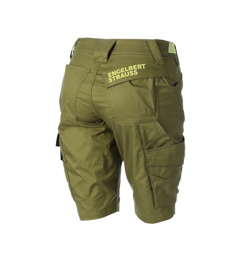Work Trousers: Shorts e.s.trail, ladies' + junipergreen/limegreen 5