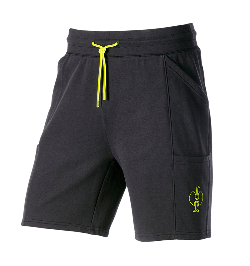Work Trousers: Sweat short light e.s.trail + black/acid yellow 2