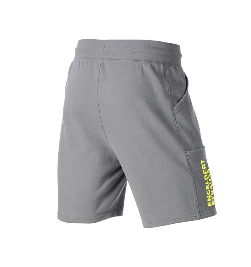 Work Trousers: Sweat short light e.s.trail + basaltgrey/acid yellow 4