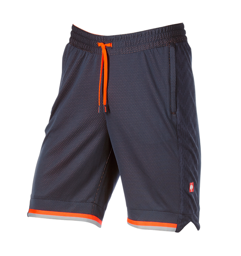 Work Trousers: Functional shorts e.s.ambition + navy/high-vis orange 4