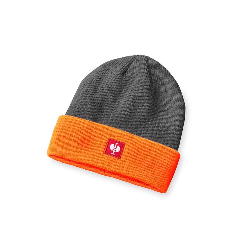 Accessories: Knitted cap e.s.motion 24/7 + anthracite/high-vis orange