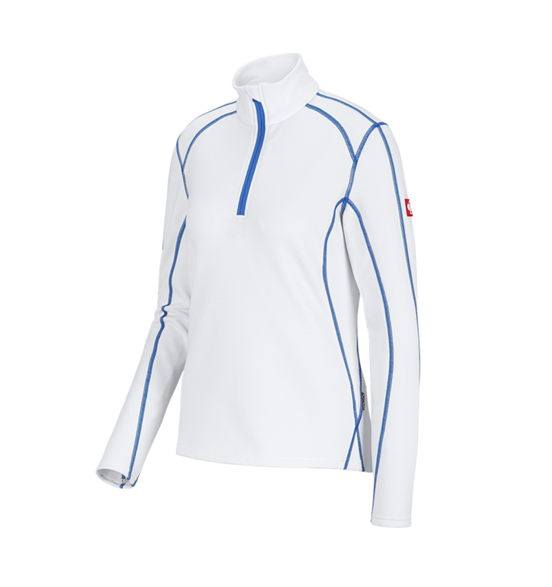 Shirts, Pullover & more: Funct.-Troyer thermo stretch e.s.motion 2020, la. + white/gentianblue 2