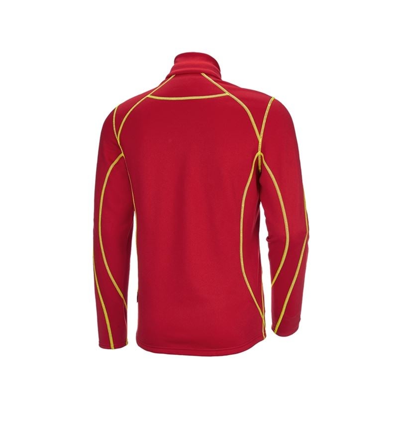 Shirts, Pullover & more: Functional-Troyer thermo stretch e.s.motion 2020 + fiery red/high-vis yellow 3
