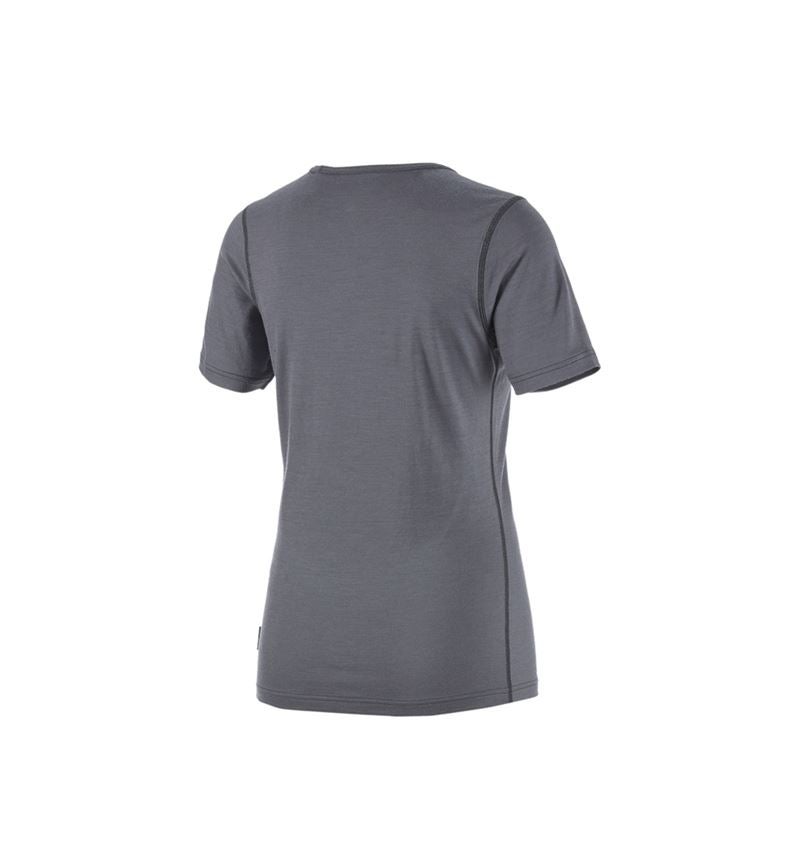 Termounderkläder: e.s. t-shirt Merino, dam + cement/grafit 2