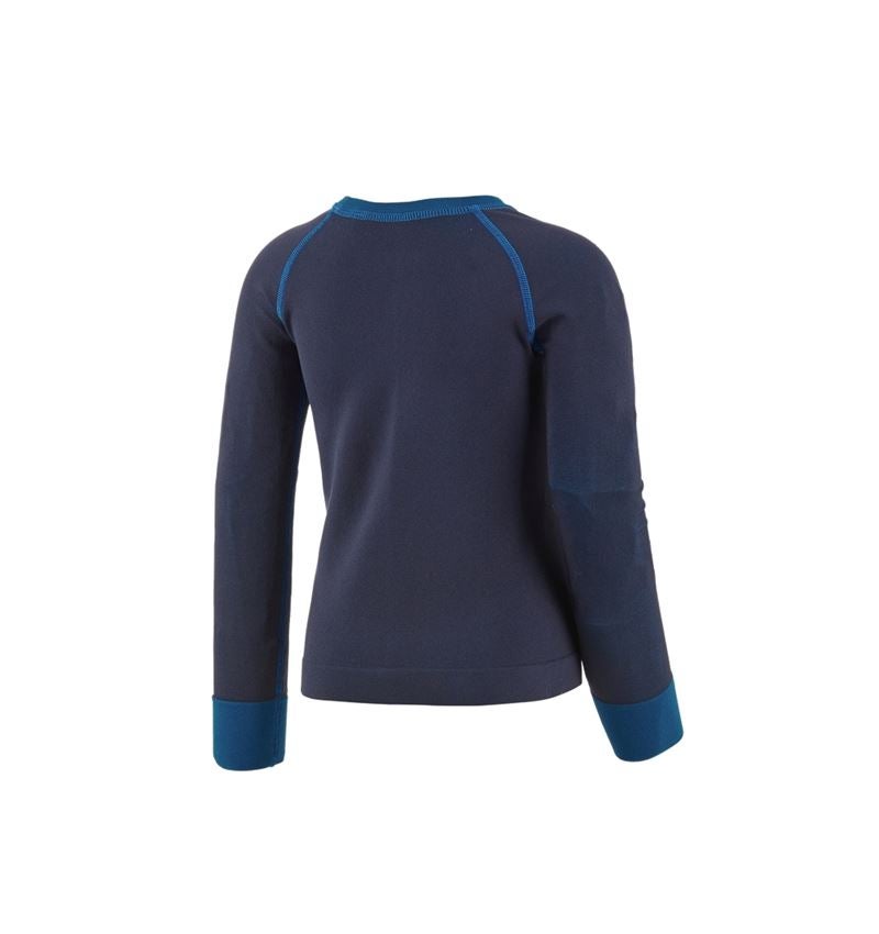 Termounderkläder: e.s. långärmad topp seamless - warm, barn + mörkblå 3