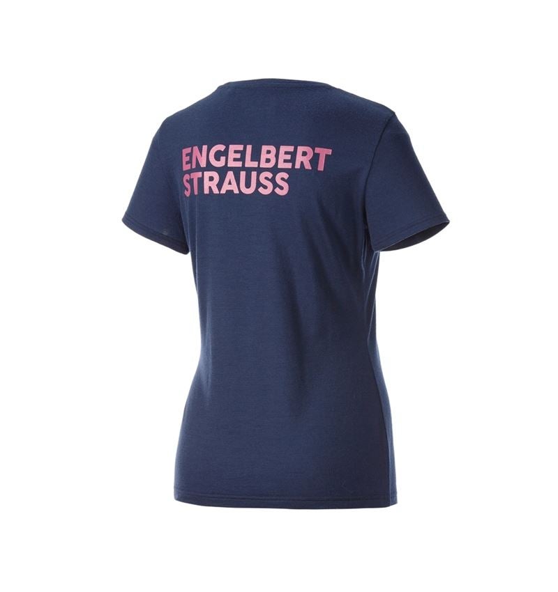 Shirts, Pullover & more: T-Shirt Merino e.s.trail, ladies' + deepblue/tarapink 6