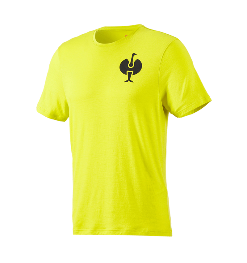 Överdelar: T-Shirt Merino e.s.trail + acidgul/svart 2