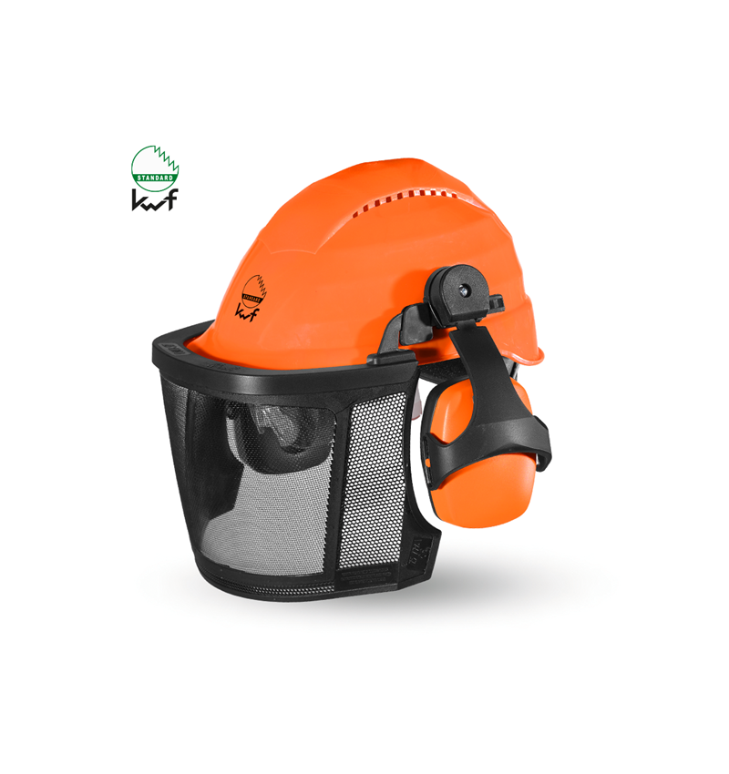 Forestry / Cut Protection Clothing: KWF Forester's helmet combination Professional + orange