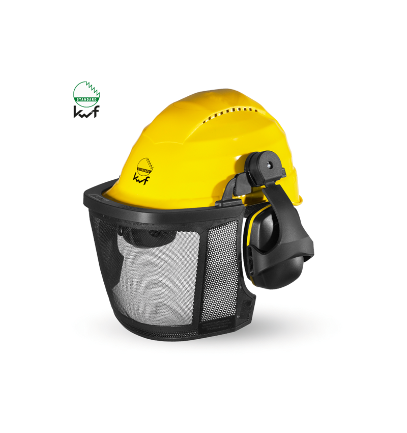 Forestry / Cut Protection Clothing: KWF Forester's helmet combination Professional + yellow