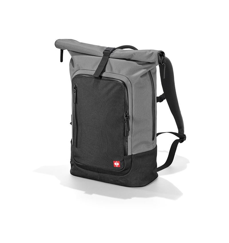 Accessoarer: Rolltop-ryggsäck e.s.work&travel + basaltgrå/svart