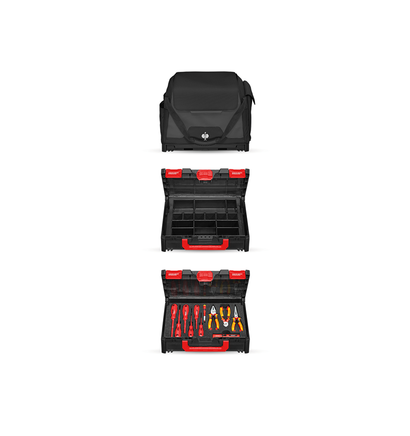 STRAUSSbox System: Verktygsset Elektro + STRAUSSbox + svart