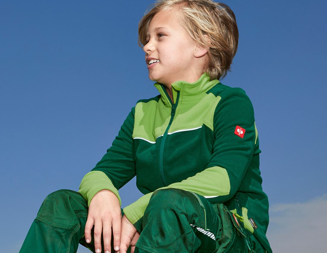 Jackor: Jacka av fleece e.s.motion 2020, barn + grön/sjögrön 1