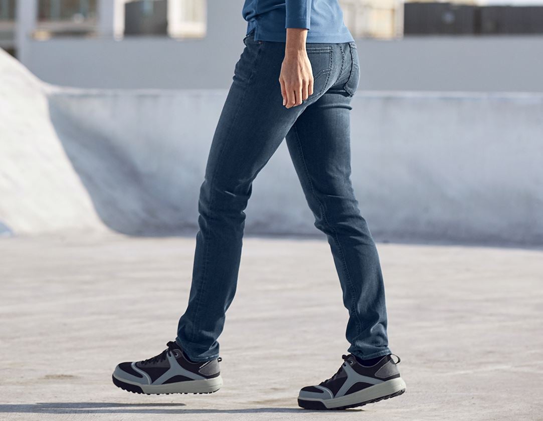 Arbetsbyxor: e.s. 5-fickors-stretch-jeans, dam + mediumwashed 1
