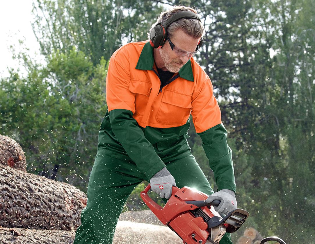 Forestry / Cut Protection Clothing: Foresters Jacket + green/orange 1
