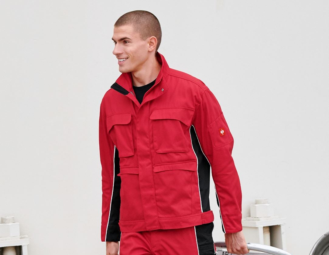 Work Jackets: Work jacket e.s.active + red/black