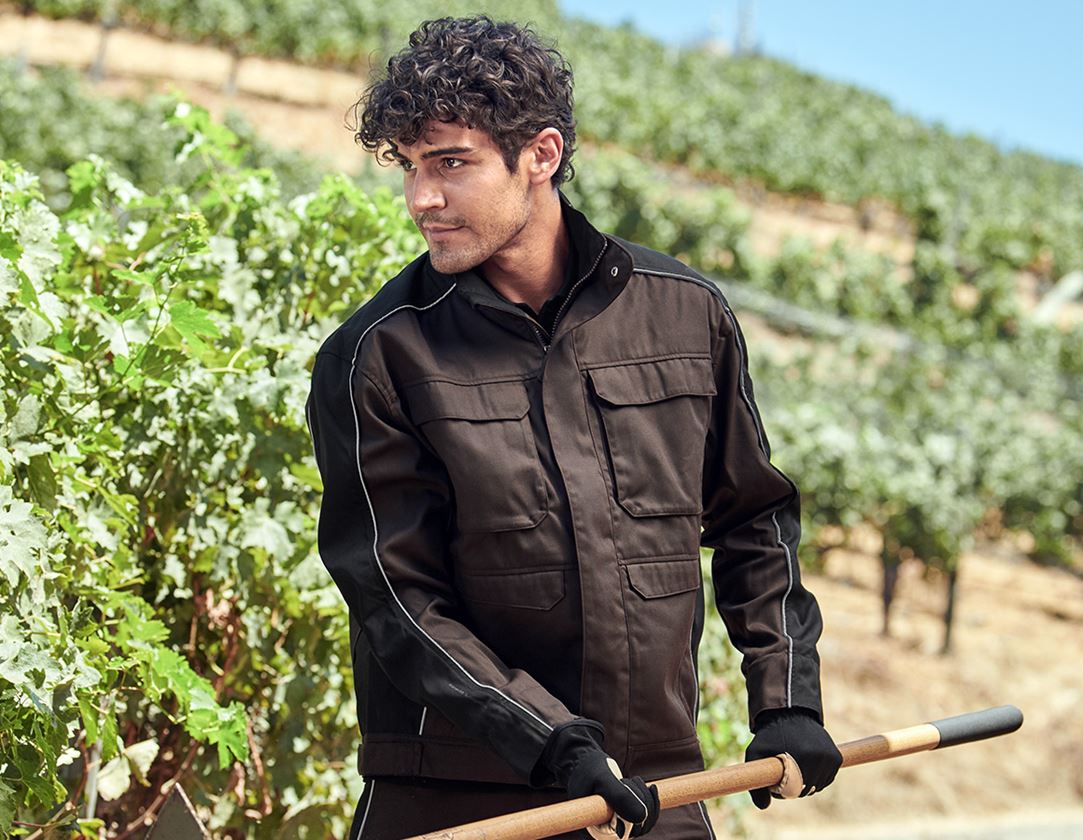 Gardening / Forestry / Farming: Work jacket e.s.active + brown/black
