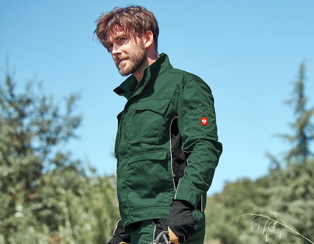 Work Jackets: Work jacket e.s.active + green/black 1