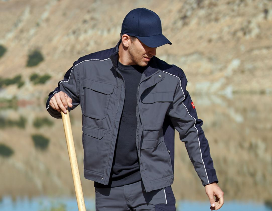 Gardening / Forestry / Farming: Work jacket e.s.active + grey/navy 1