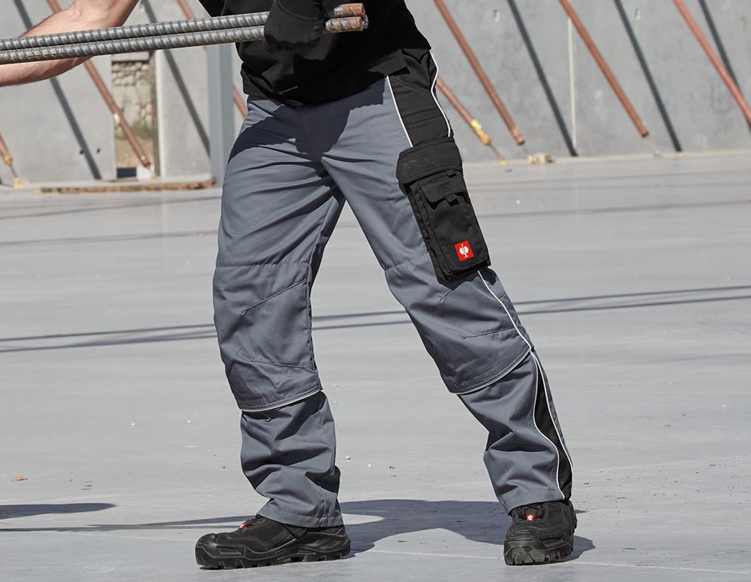 Plumbers / Installers: Zip-Off trousers e.s.active + grey/black