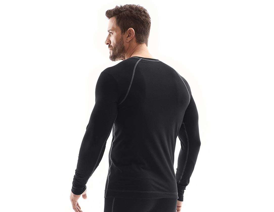 Underkläder |  Underställ: e.s. cotton stretch långärmad tröja + svart 1