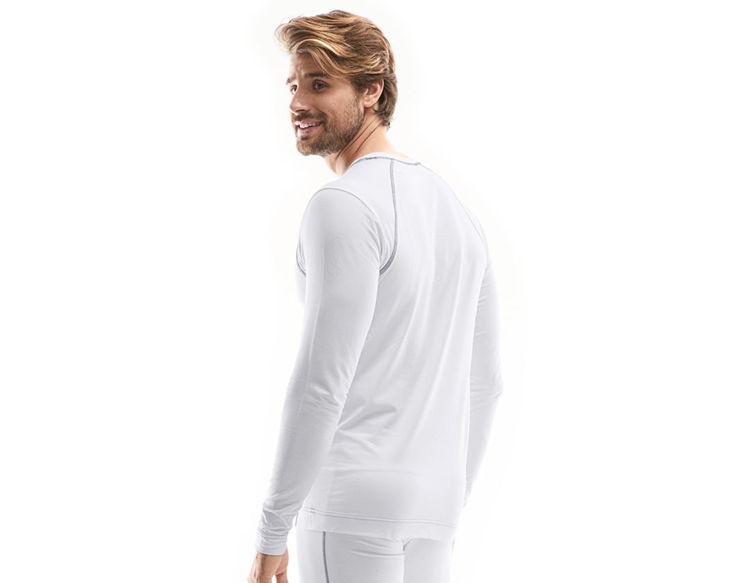 Kyla: e.s. cotton stretch långärmad tröja + vit 1