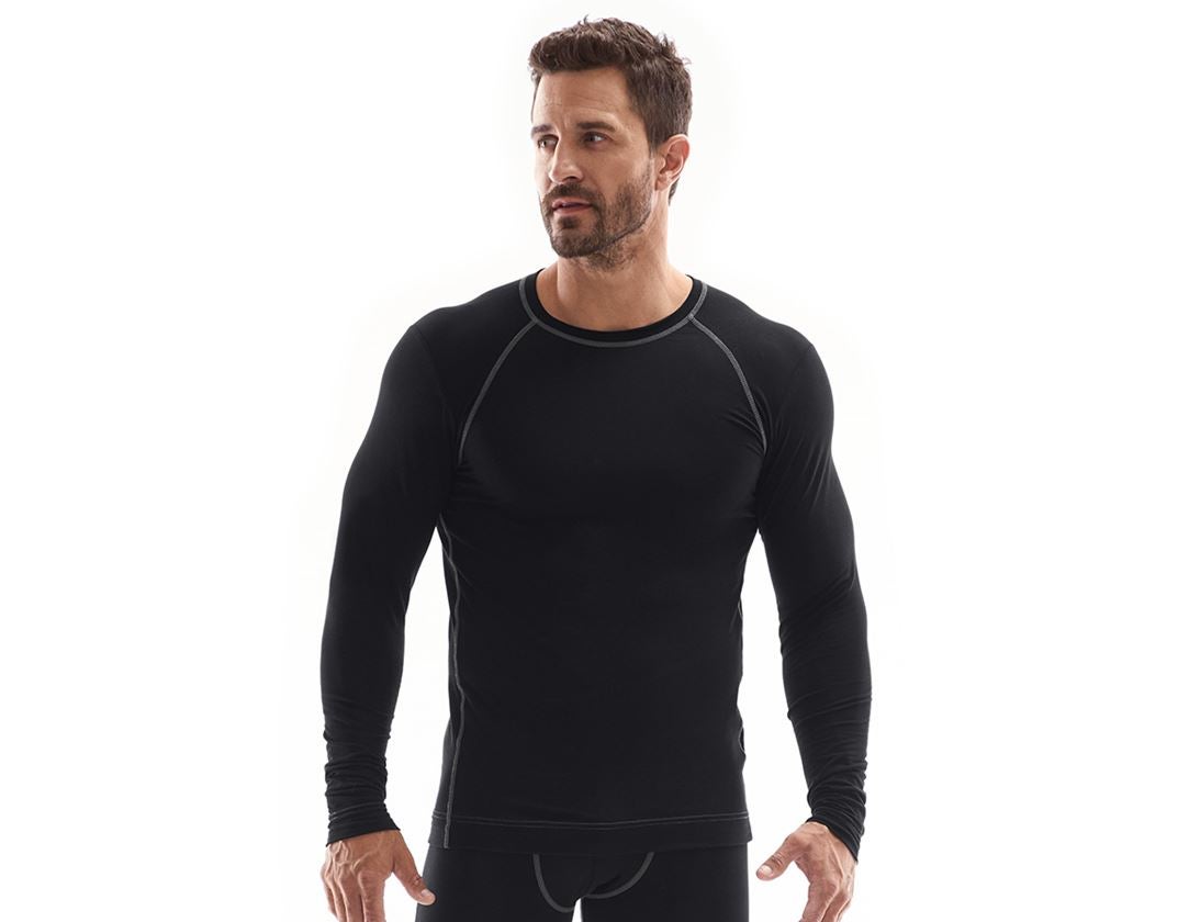Kyla: e.s. cotton stretch långärmad tröja + svart