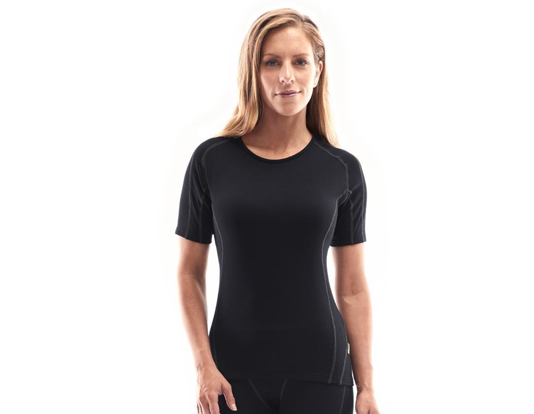 Termounderkläder: e.s. t-shirt clima-pro, warm, dam + svart