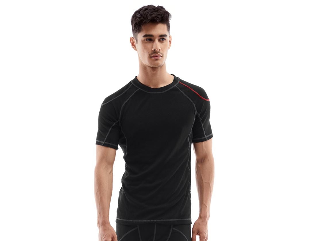 Kyla: e.s. t-shirt basis-warm + svart