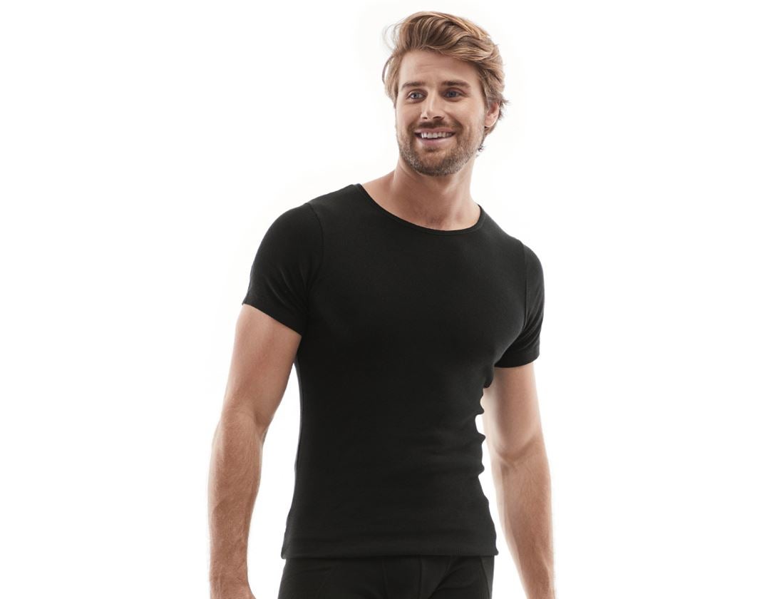Underkläder |  Underställ: e.s. cotton rib t-shirt + svart