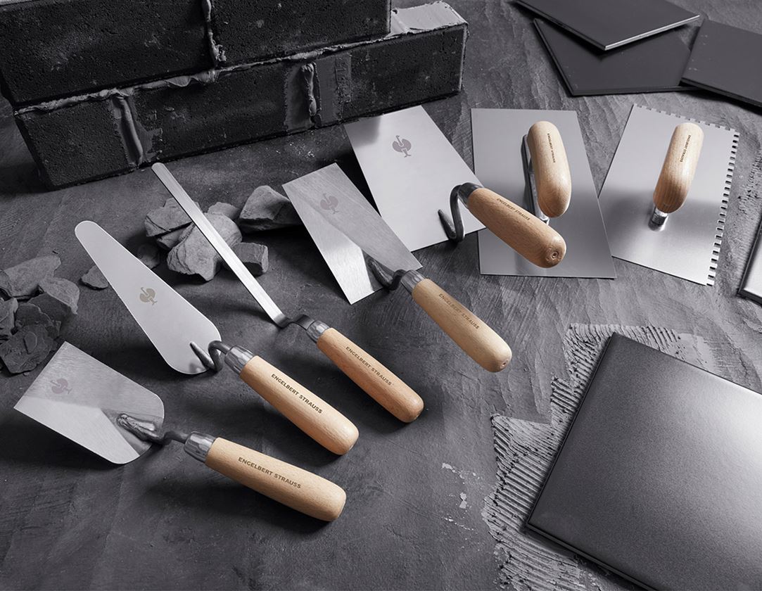 Trowels | spatulas | rubbing board: e.s. Masonry trwoel with S-neck, stainless steel