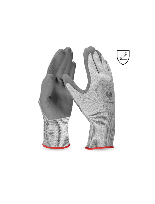 Coated: PU cut protection gloves, level C