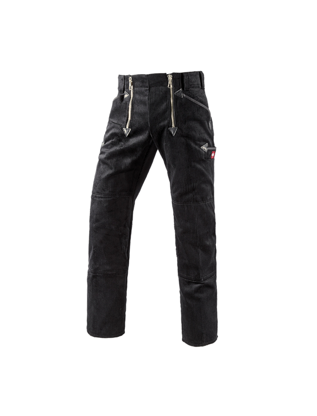 Roofer / Crafts: e.s. Craftman's Trousers,Kneep. Pock. Wide Wale + black 1