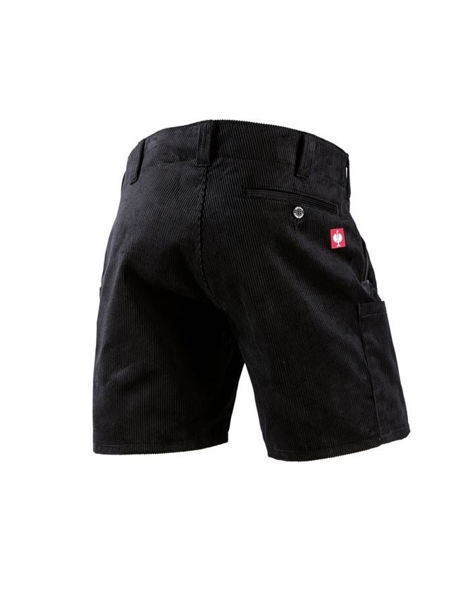 Arbetsbyxor: e.s. skrå-shorts grov manchester + svart 2
