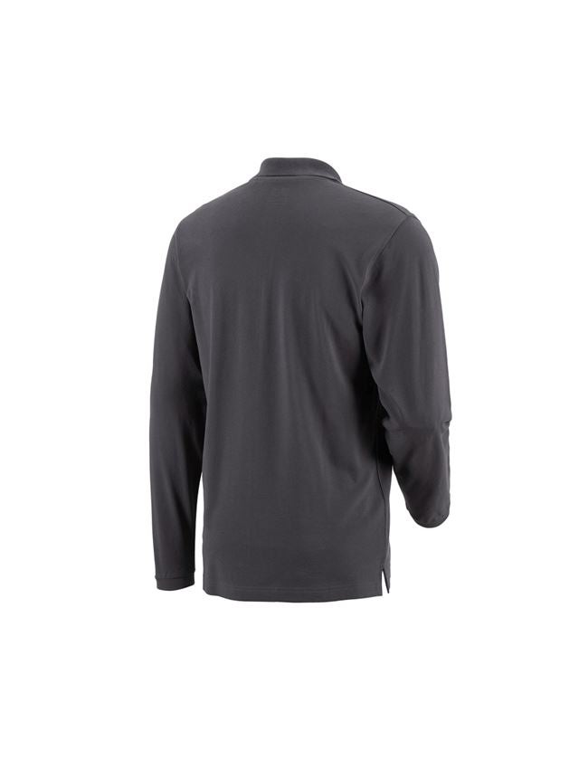 Gardening / Forestry / Farming: e.s. Long sleeve polo cotton Pocket + anthracite 3