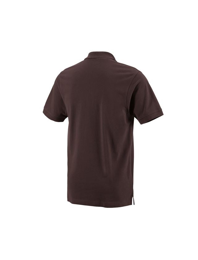 Teman: e.s. Polo-Shirt cotton Pocket + brun 1
