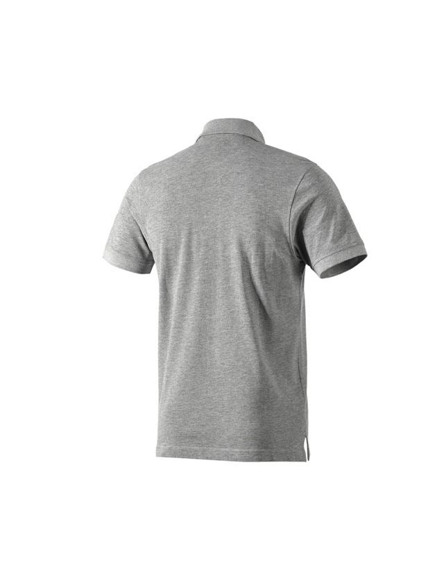 Teman: e.s. Polo-Shirt cotton Pocket + gråmelerad 1