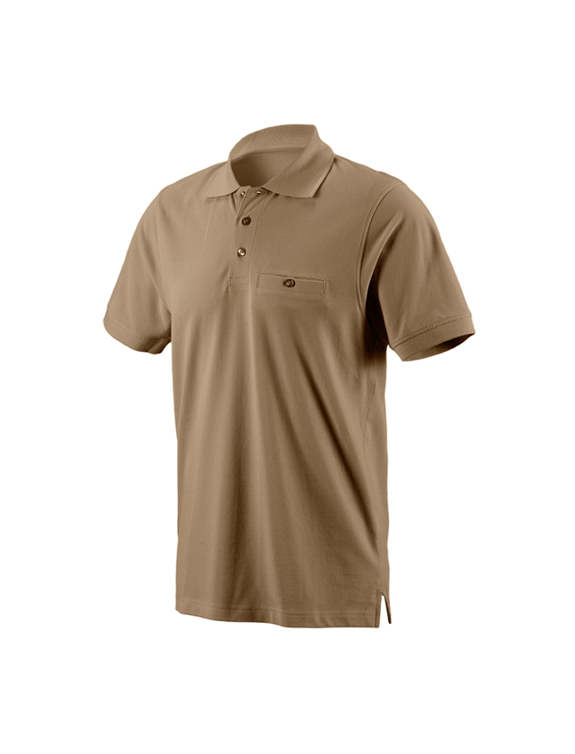 Överdelar: e.s. Polo-Shirt cotton Pocket + khaki 2