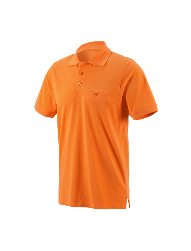 Plumbers / Installers: e.s. Polo shirt cotton Pocket + orange