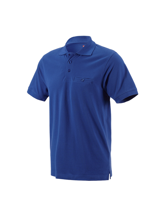 Skogsbruk / Trädgård: e.s. Polo-Shirt cotton Pocket + kornblå