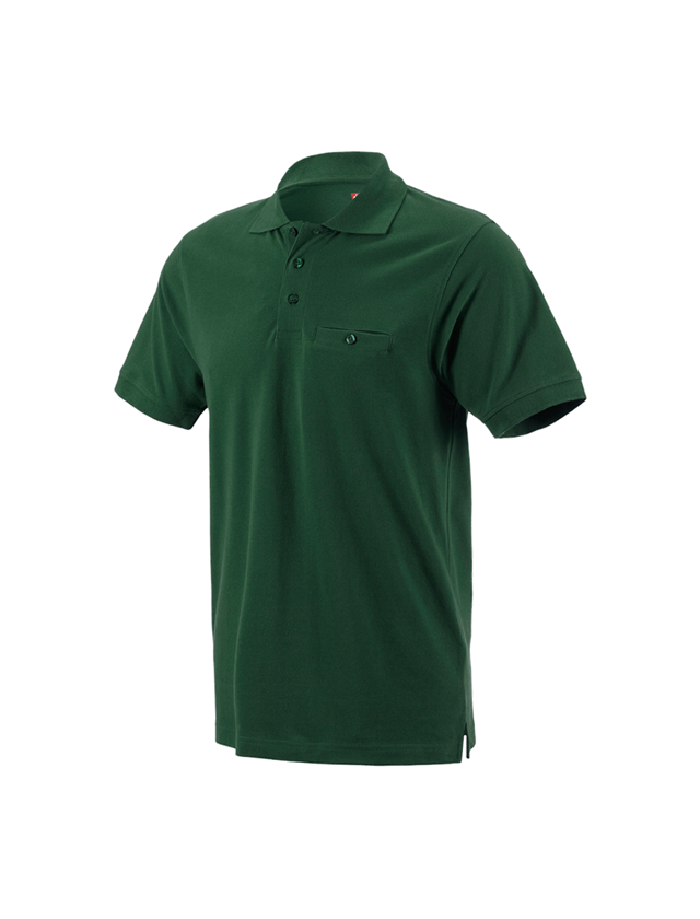 Skogsbruk / Trädgård: e.s. Polo-Shirt cotton Pocket + grön 2