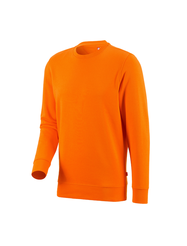 Överdelar: e.s. Sweatshirt poly cotton + orange
