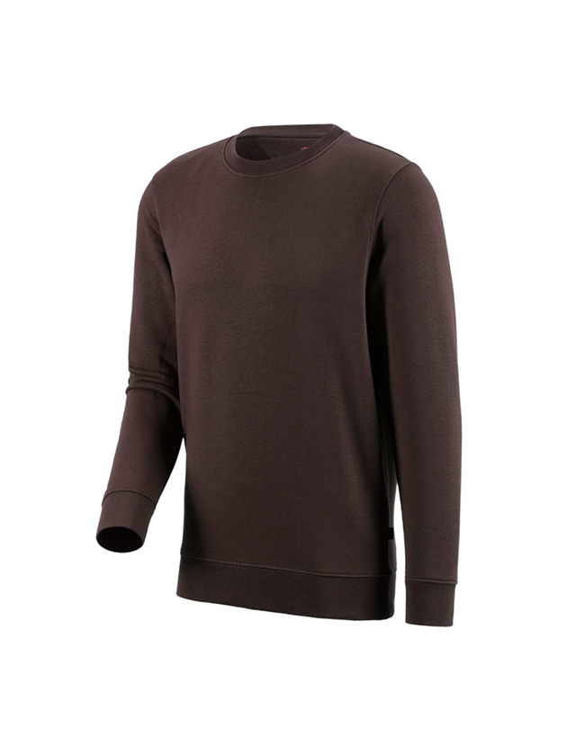 Snickare: e.s. Sweatshirt poly cotton + brun