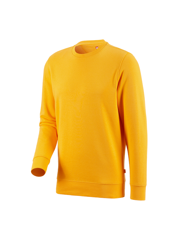 Överdelar: e.s. Sweatshirt poly cotton + gul