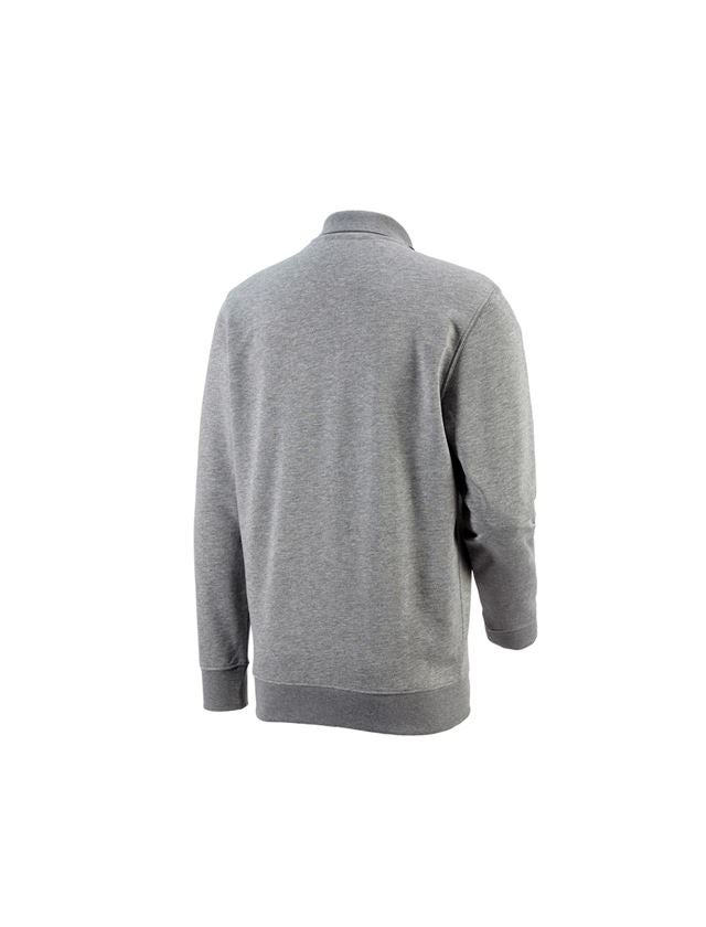 Överdelar: e.s. Sweatshirt poly cotton Pocket + gråmelerad 1