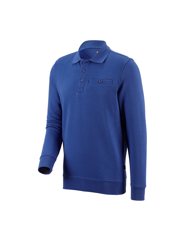 Överdelar: e.s. Sweatshirt poly cotton Pocket + kornblå