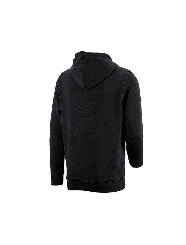 Överdelar: e.s. Hoody-Sweatshirt poly cotton + svart 1