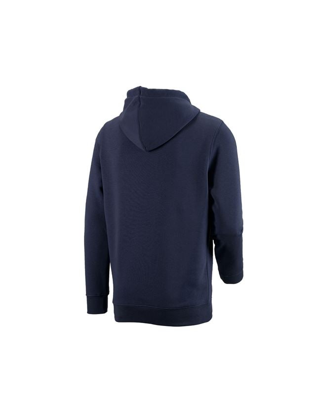Snickare: e.s. Hoody-Sweatshirt poly cotton + mörkblå 1